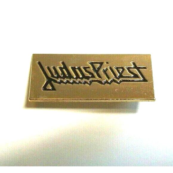Judas Priest Vintage 1970s Heavy Metal Pinback Badge Button Pin NOS Band Logo - Picture 1 of 8